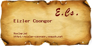 Eizler Csongor névjegykártya